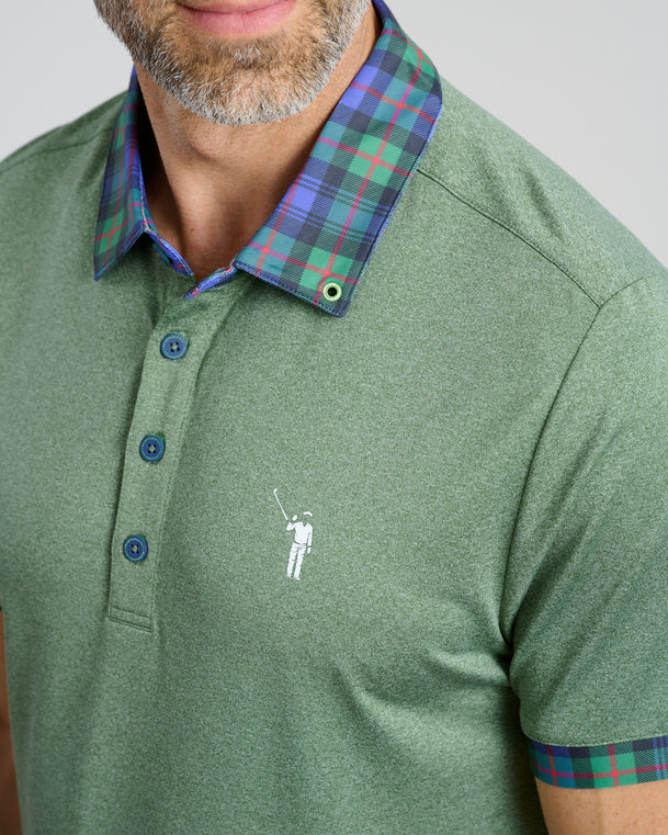 Murray Family Ties Men's Polo | Olive | Logo | William Murray Golf