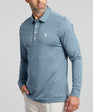 Murray Classic Men's Long Sleeve Polo | Water | Angle | William Murray Golf