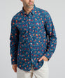 Old Fashioned Holiday Men's Button Down | Navy | Front | William Murray Golf