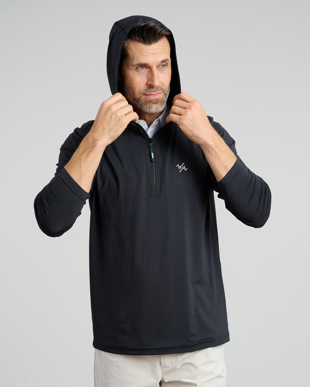 Men's Chip Shot Pullover Hoodie | Black | Hood | William Murray Golf