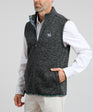 Flop Shot Men's Full Zip Vest | Charcoal | Angle | Studio | William Murray Golf