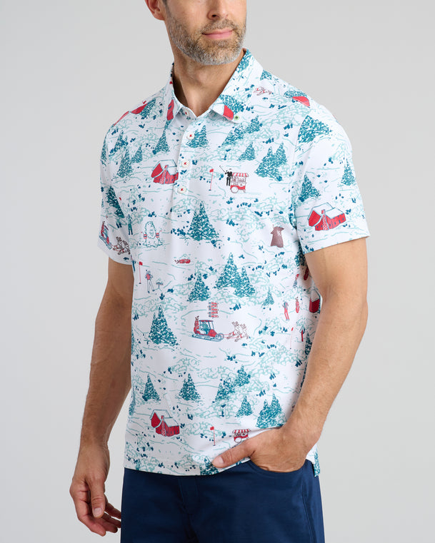 North Pole-In-One Men's Polo | White | Front 2 | William Murray Golf