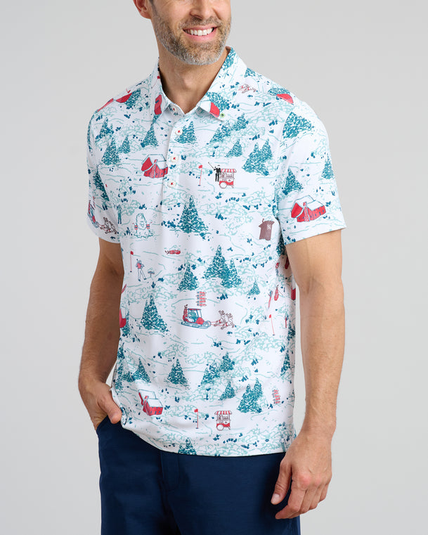 North Pole-In-One Men's Polo | White | Front | William Murray Golf