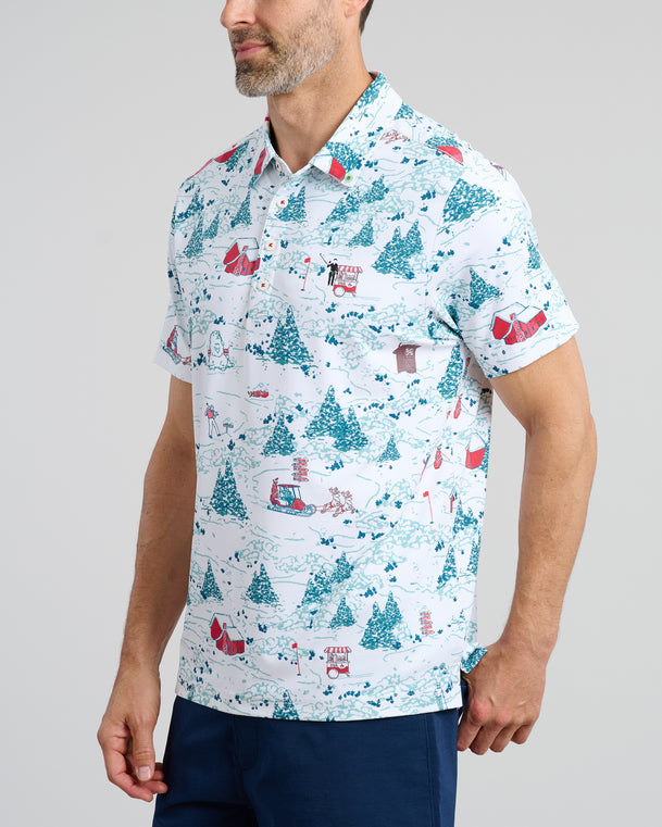 North Pole-In-One Men's Polo | White | Angle | William Murray Golf