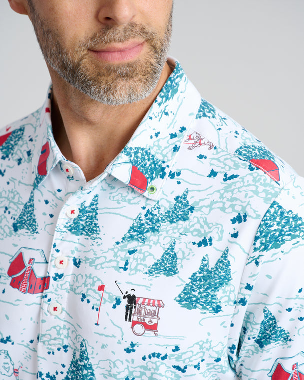 North Pole-In-One Men's Polo | White | Collar | William Murray Golf