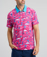 Moguls Not Mulligans Men's Polo | Pink | Front | William Murray Golf