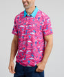 Moguls Not Mulligans Men's Polo | Pink | Angle | William Murray Golf