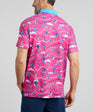 Moguls Not Mulligans Men's Polo | Pink | Back | William Murray Golf