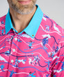 Moguls Not Mulligans Men's Polo | Pink | Collar | William Murray Golf