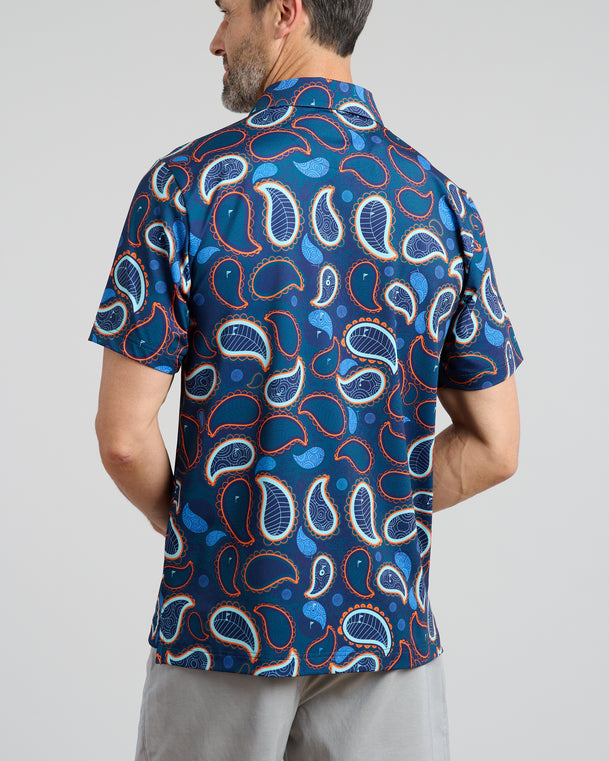 Paisley Putter Men's Polo | Navy | Back | William Murray Golf