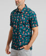 Old Fashioned Holiday Men's Polo | Forest | Angle | William Murray Golf