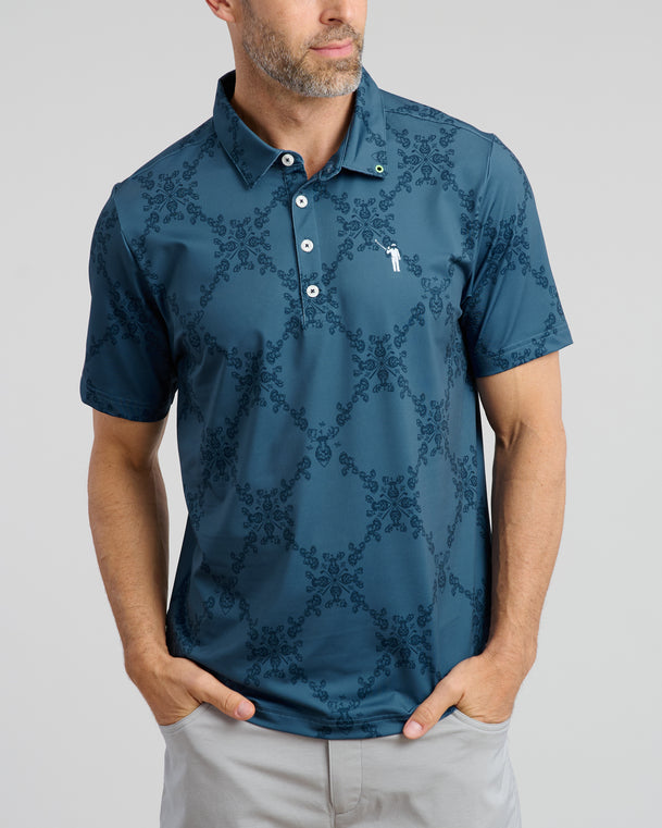 Moose Mulligans Men's Polo | Navy | Front | William Murray Golf