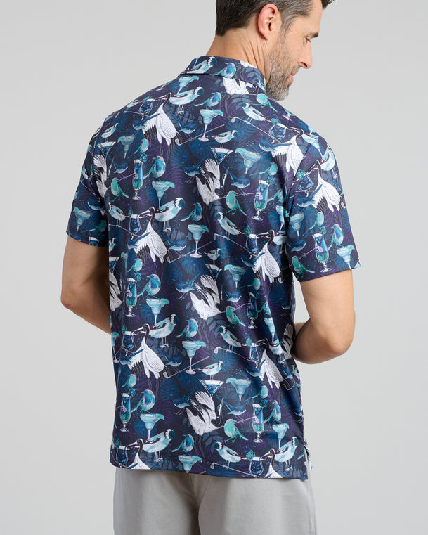 Birdie Booze Men's Polo | Navy | Back 2 | William Murray Golf