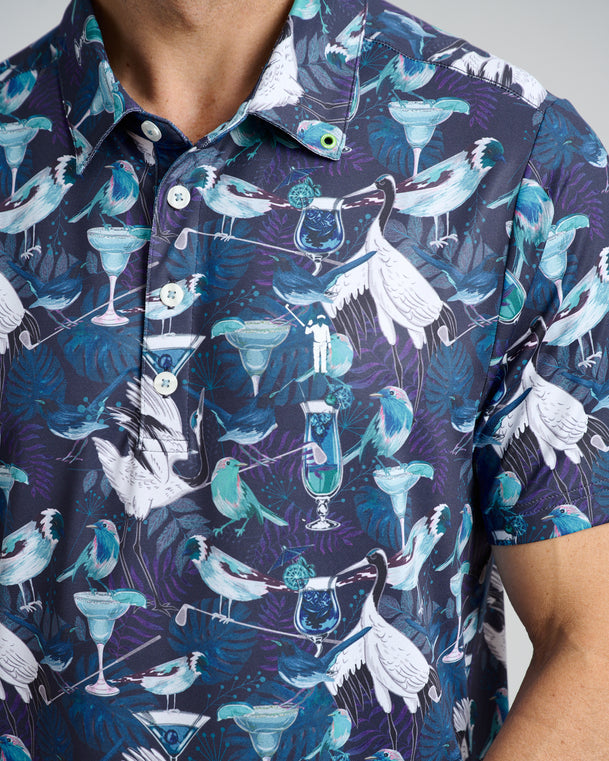 Birdie Booze Men's Polo | Navy | Logo | William Murray Golf