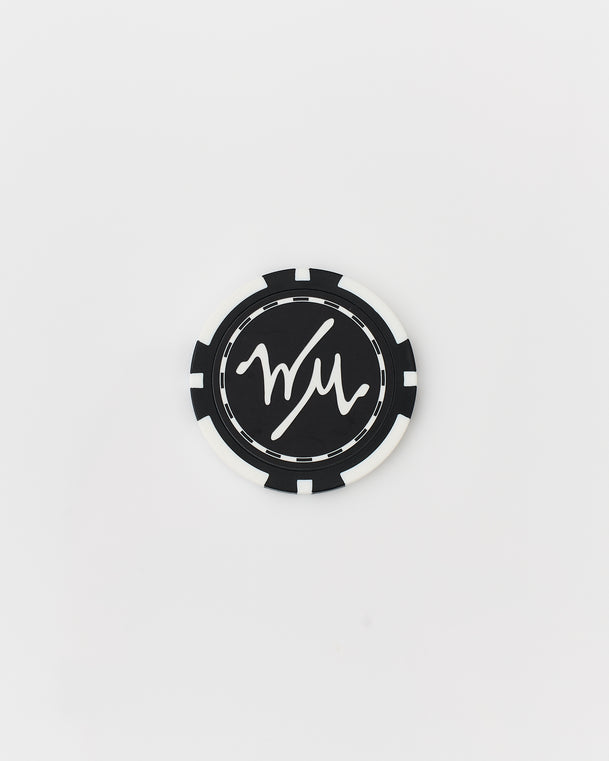 WM Poker Chip Ball Marker | Black/White