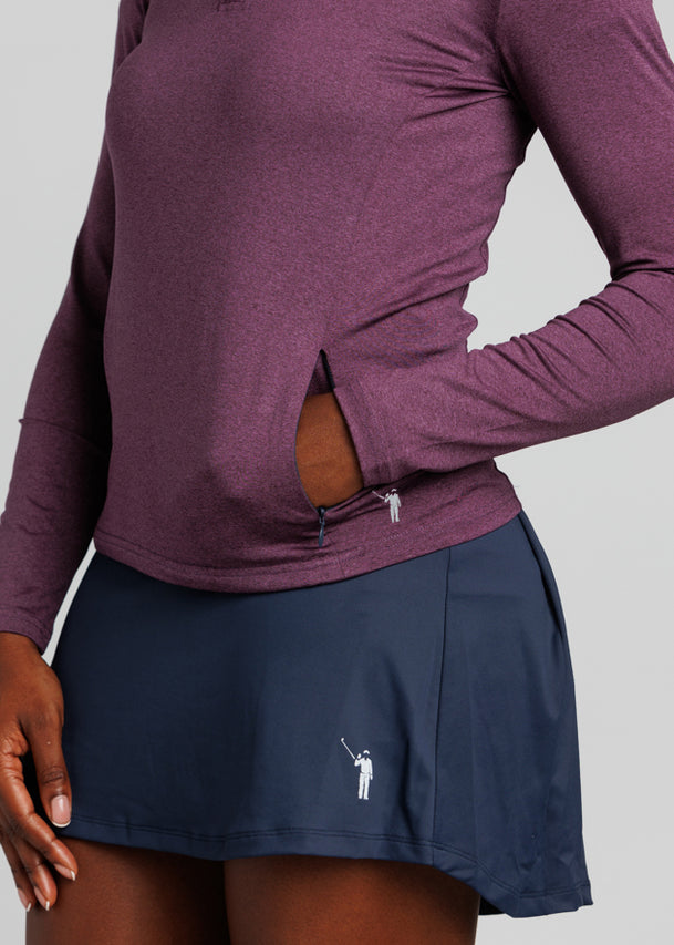 Chip Shot Women's Pocket Pullover | Plum | Front | Pocket | William Murray Golf