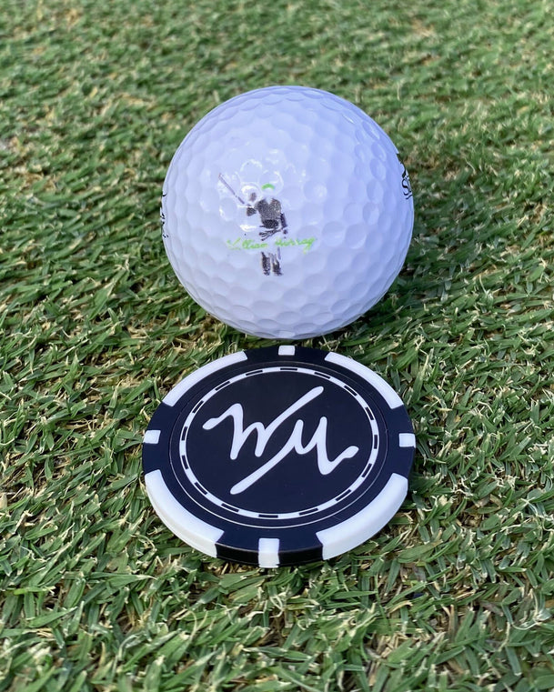 WM Poker Chip Ball Marker | Black/White