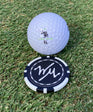 WM Poker Chip Ball Marker | Black/White | Lifestyle | William Murray Golf