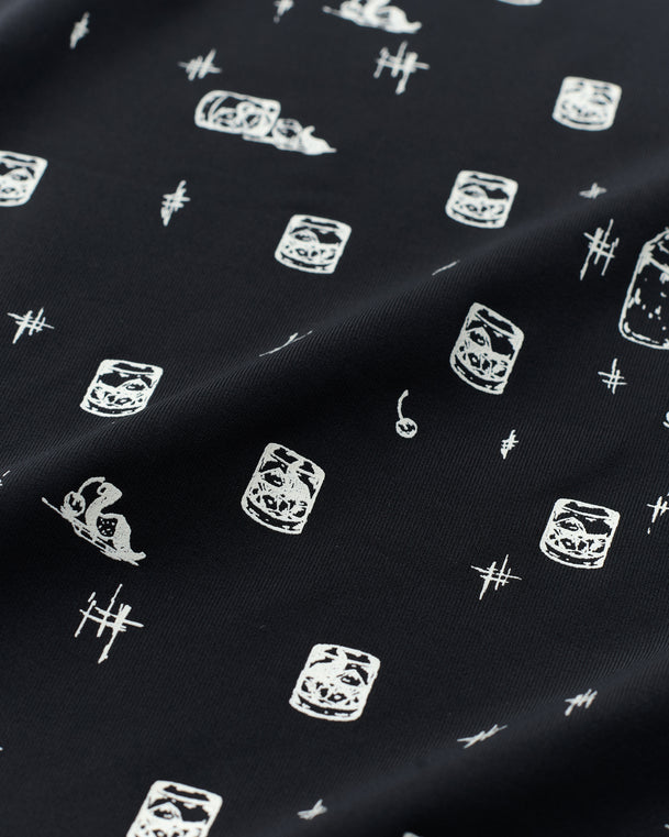 Off the Rocks Men's Polo | Black | Detail | William Murray Golf