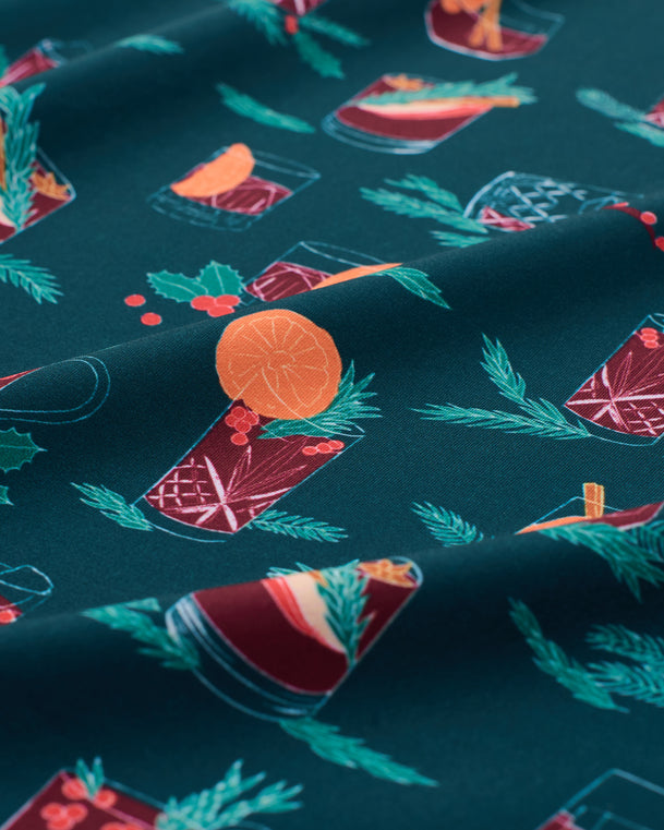 Old Fashioned Holiday Men's Polo | Forest | Detail | William Murray Golf