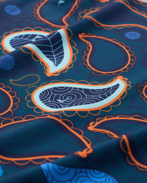 Paisley Putter Men's Polo | Navy | Detail | William Murray Golf