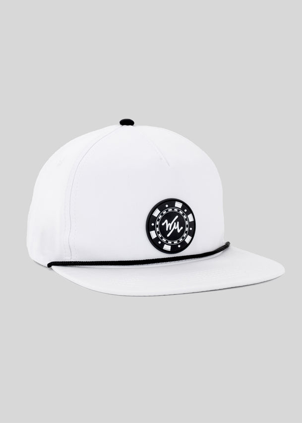 Poker Chip Noonan Rope Hat | White | Angle | William Murray Golf