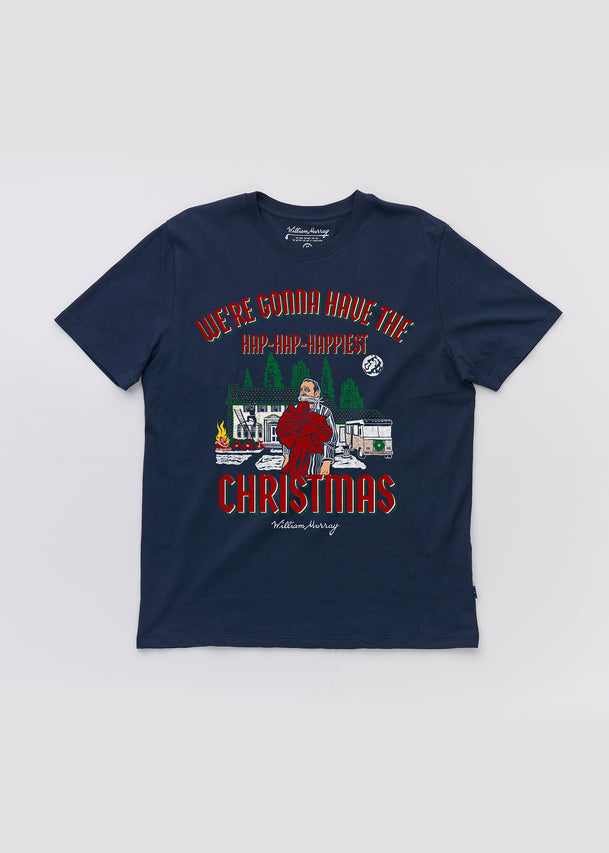 Hap Hap Happiest Christmas T-Shirt | Navy | Studio | William Murray Golf