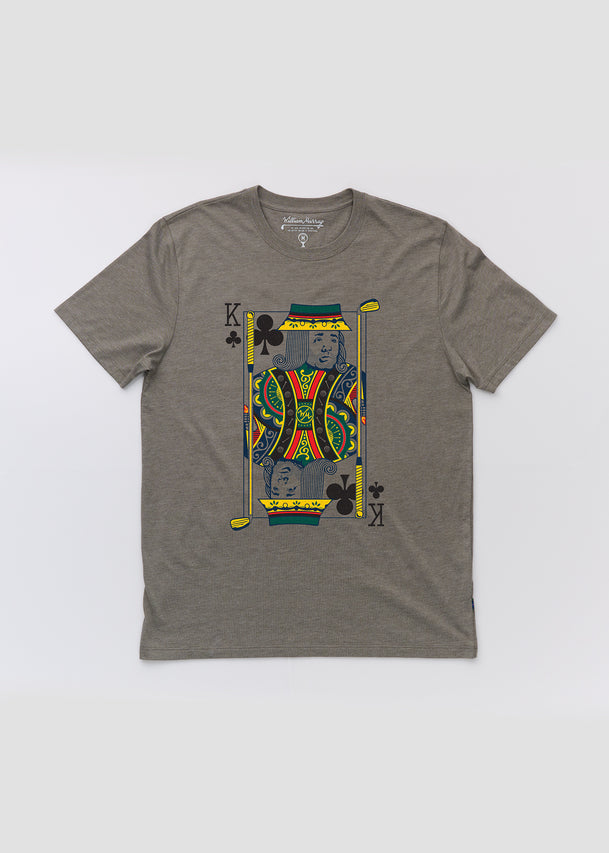 King of Clubs T-Shirt | Heathered Grey | Front | William Murray Golf