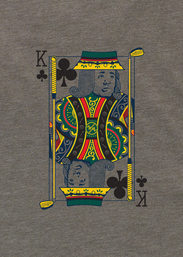 King of Clubs T-Shirt | Heathered Grey | Graphic | William Murray Golf