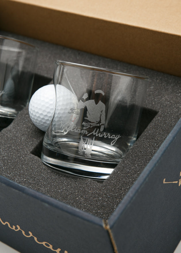 Golf Ball Whiskey Glass, Set of two