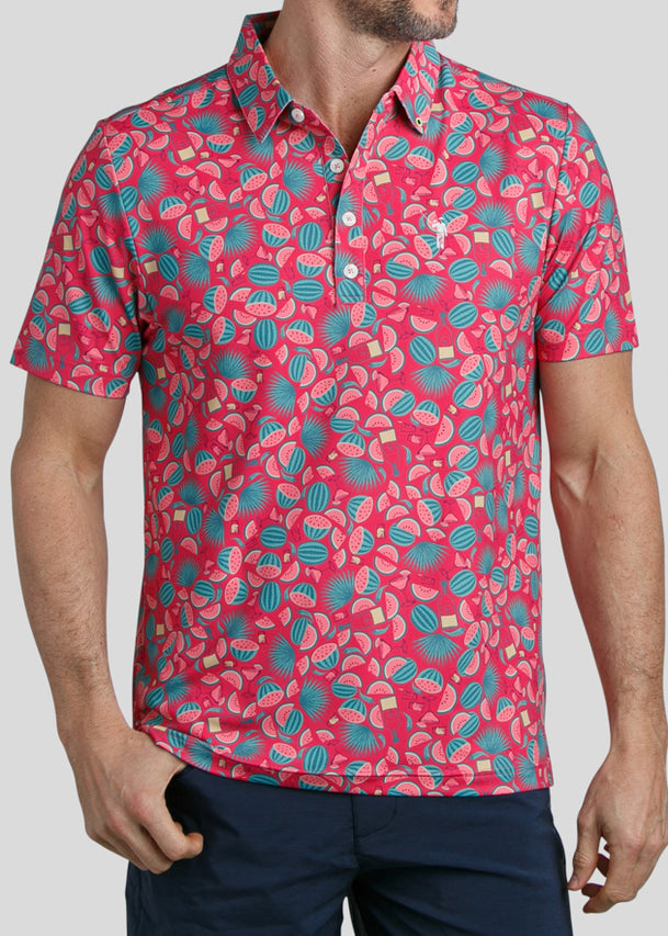 G/FORE - Pink Floral Print Golf Polo - Fall 2023
